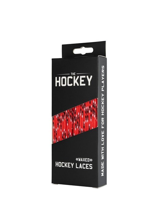 Шнурки THE HOCKEY с пропиткой PRO Красные 274см