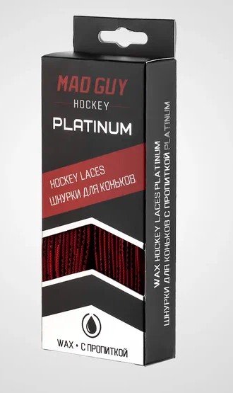 Шнурки MAD GUY PLATINUM 274 см, красные с пропиткой