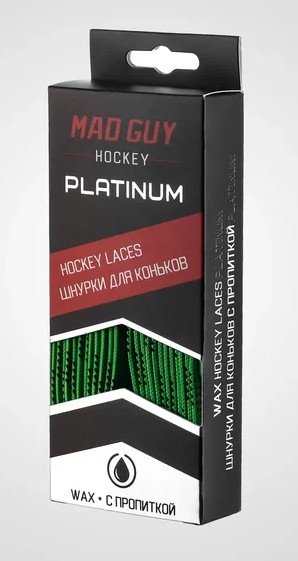 Шнурки MAD GUY PLATINUM 244 см, нео-зеленый с пропиткой