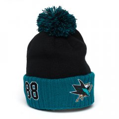 Шапка San Jose Sharks №88, черн.-бирюз., 55-58, арт.59259