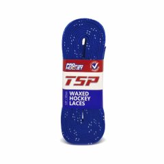 Шнурки TSP Hockey Laces Waxed  305 см, синие с пропиткой