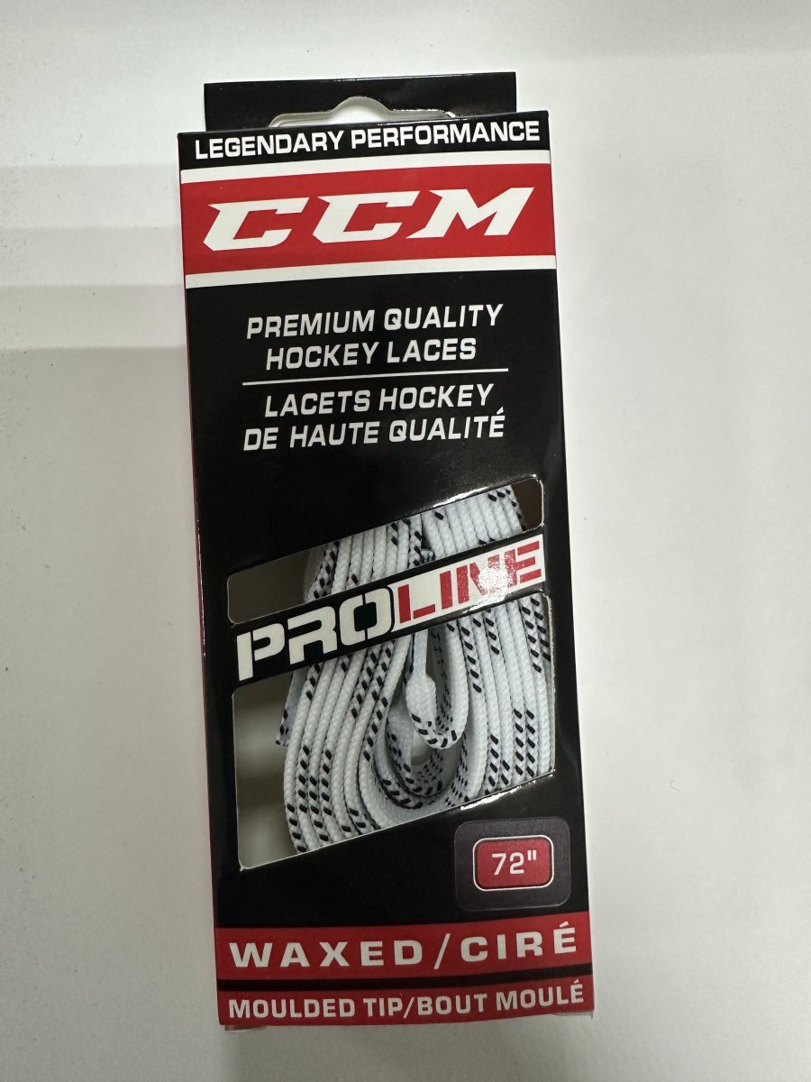 Шнурки CCM PROLINE 120/305 см, красный с пропиткой