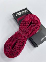 Шнурки Willpower серии Classic 214 см, красные с пропиткой