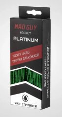 Шнурки MAD GUY PLATINUM 274 см, нео-зеленый с пропиткой