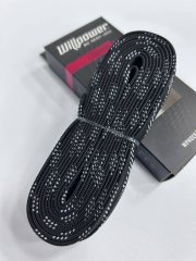 Шнурки Willpower серии Classic 214 см, черные с пропиткой