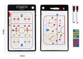 Тактическая доска COACH HOCKEY 23x38 с магнитными фишками